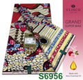 Vlisco Dutch Grand Super Wax Cotton Fabric 6 YDS Original